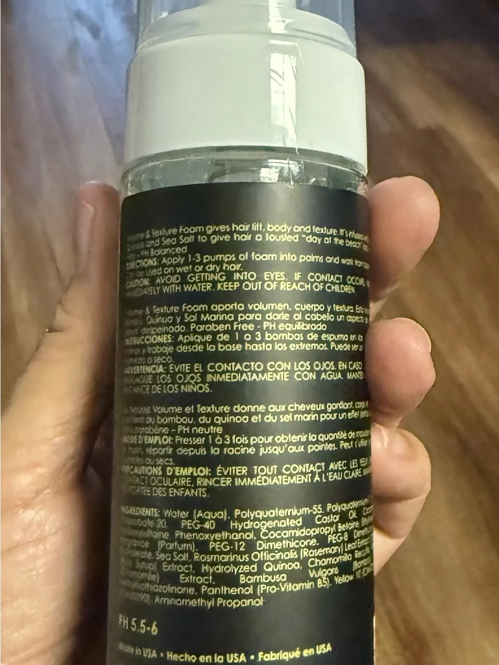 ProRituals Volume & Texture Foam — Black Styling Foam
